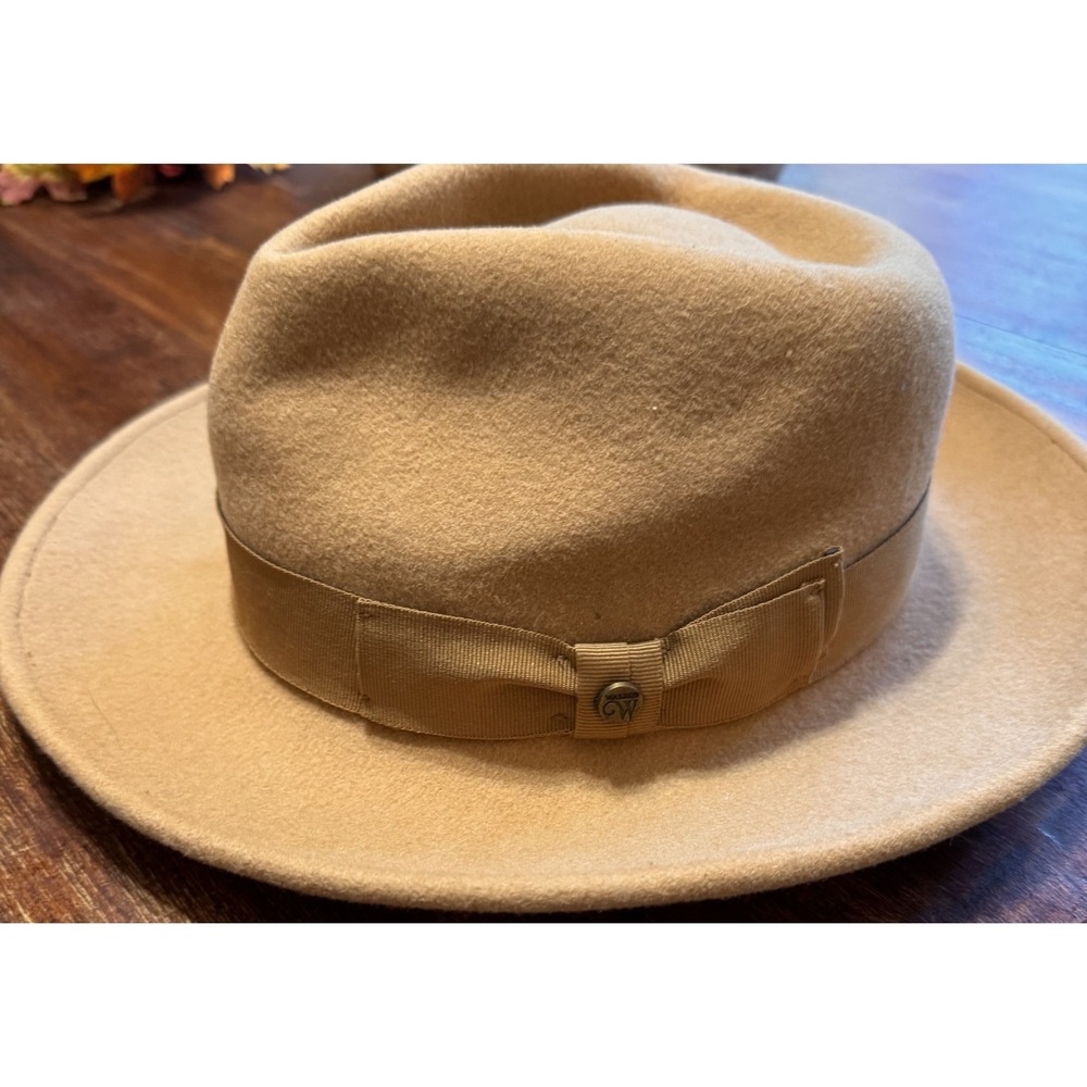 Walrus Hat Wool Fedora Hat Beige‎ Size Large